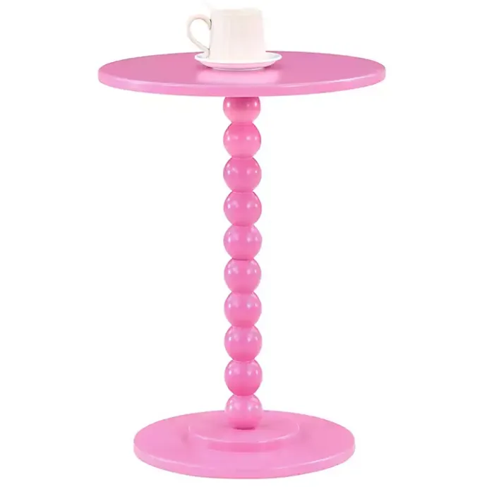 Hot Kirklands Home Beaded Spindle Accent Table Pink