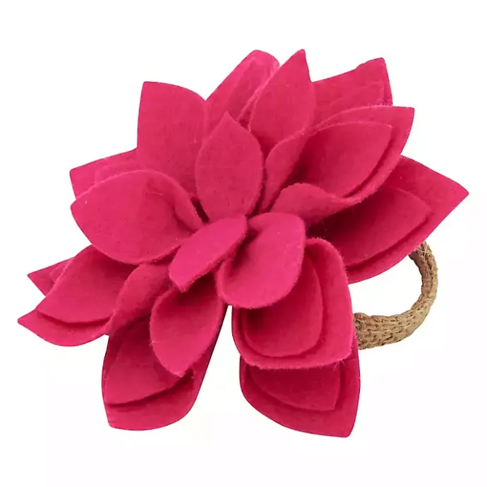 Clearance Kirklands Home Blossom Napkin Rings, Set of 4 Pink