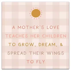 Outlet Kirklands Home Checkered A Mother's Love Canvas Art Print Pink