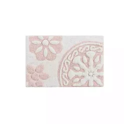 Kirklands Home Cotton Tufted Medallion Bath Mat, 30 in. Pink