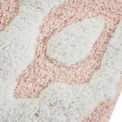 Kirklands Home Cotton Tufted Medallion Bath Mat, 30 in. Pink
