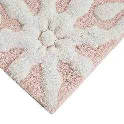 Kirklands Home Cotton Tufted Medallion Bath Mat, 30 in. Pink