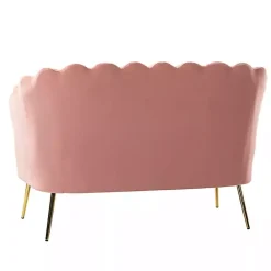 New Kirklands Home Donata Velvet Tufted Loveseat Pink