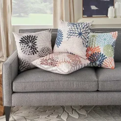 Clearance Kirklands Home Floral Chevron Outdoor Throw Pillow Pink