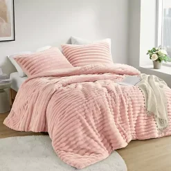 Outlet Kirklands Home Fluffy Ribbed 3-pc. King Comforter Set Pink