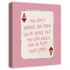 Outlet Kirklands Home Playing Card Canvas Art Print Pink