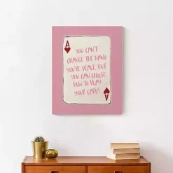 Outlet Kirklands Home Playing Card Canvas Art Print Pink