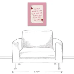 Outlet Kirklands Home Playing Card Canvas Art Print Pink