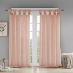 Sale Kirklands Home Rosette Tab Top Curtain Panel, 95 in. Pink