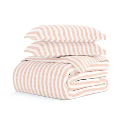 Kirklands Home Pink Rugged Stripe 2-pc. Twin Duvet Cover Set