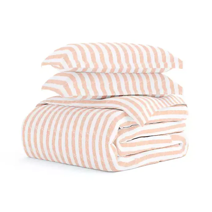 Kirklands Home Pink Rugged Stripe 2-pc. Twin Duvet Cover Set