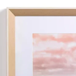 Hot Kirklands Home Pink Sky Beach Framed Art Print
