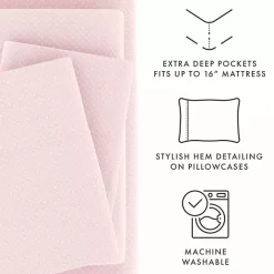Sale Kirklands Home Tiny Hearts 3-pc. Twin Sheet Set Pink
