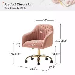 Clearance Kirklands Home Velvet Swivel Jacyln Office Chair Pink