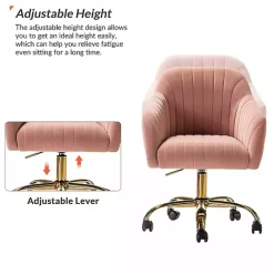 Clearance Kirklands Home Velvet Swivel Jacyln Office Chair Pink