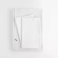 Clearance Kirklands Home Pinstriped 3-pc. Twin Duvet Cover Set Ivory