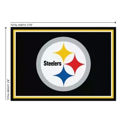 Outlet Kirklands Home Pittsburgh Steelers Area Rug, 3x4 Black