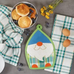 Best Kirklands Home Plaid Garden Gnome 3-pc. Towel and Pot Holder Set
