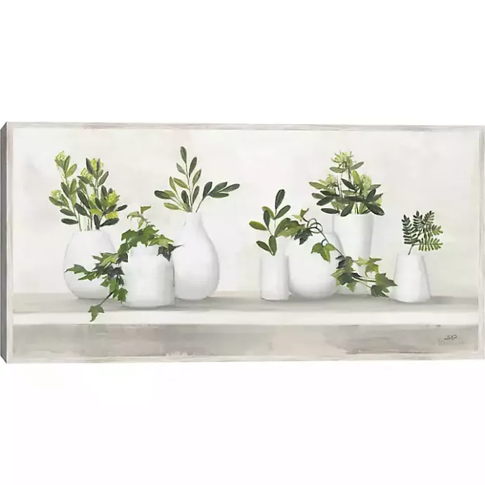 Best Kirklands Home Plant Shelf Life Framed Canvas Art Print