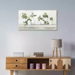 Best Kirklands Home Plant Shelf Life Framed Canvas Art Print