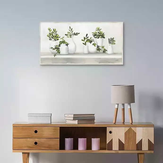 Best Kirklands Home Plant Shelf Life Framed Canvas Art Print