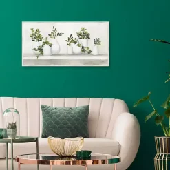 Best Kirklands Home Plant Shelf Life Framed Canvas Art Print