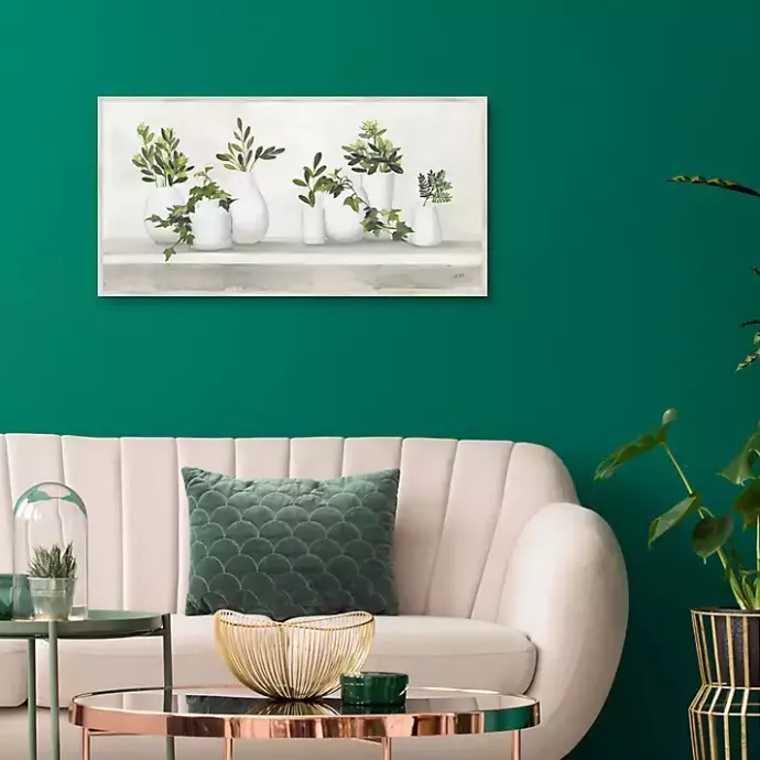 Best Kirklands Home Plant Shelf Life Framed Canvas Art Print