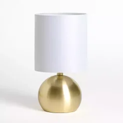 Hot Kirklands Home Plated Brass Metal Round Table Lamp Gold