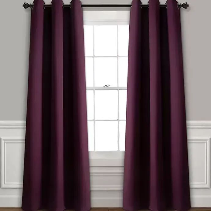 Kirklands Home Plum Absolute Blackout Curtain Panel Set, 84 in. Purple