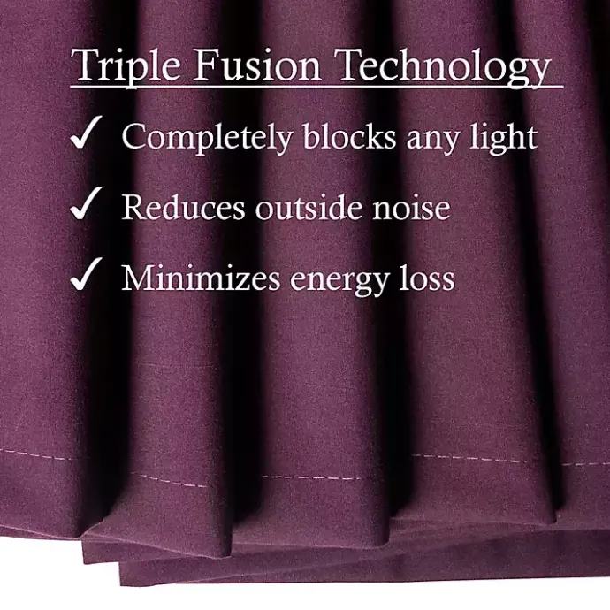Kirklands Home Plum Absolute Blackout Curtain Panel Set, 84 in. Purple