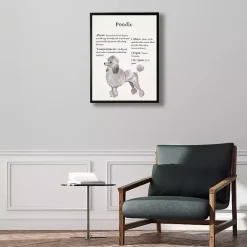 Outlet Kirklands Home Poodle Facts Framed Wall Plaque