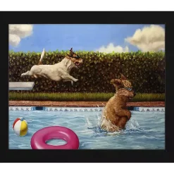 Outlet Kirklands Home Pool Party Framed Art Print Multi