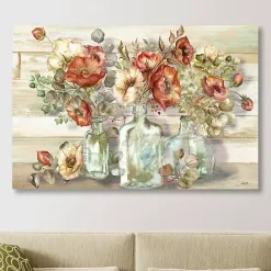 Clearance Kirklands Home Poppies and Eucalyptus Canvas Art Print, 48x32 in. Multi