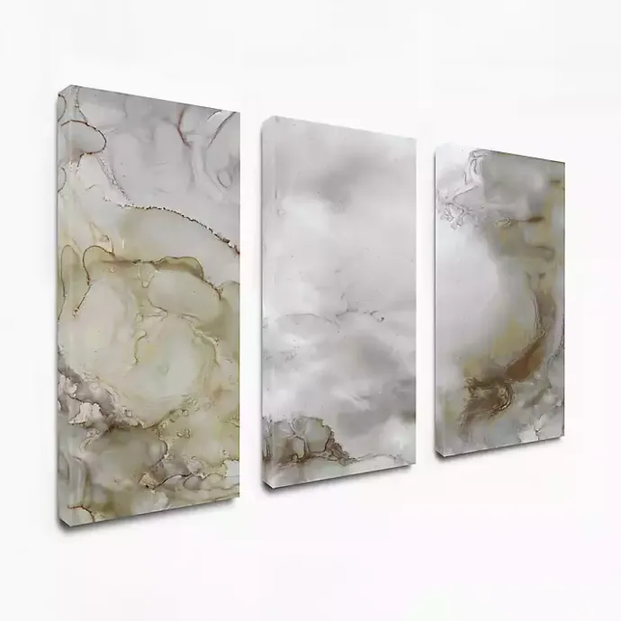 Outlet Kirklands Home Portland Skies Giclee Canvas Art Prints, Set of 3 Gray