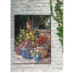 Kirklands Home Potted Flowers Outdoor Canvas Art Print Multi