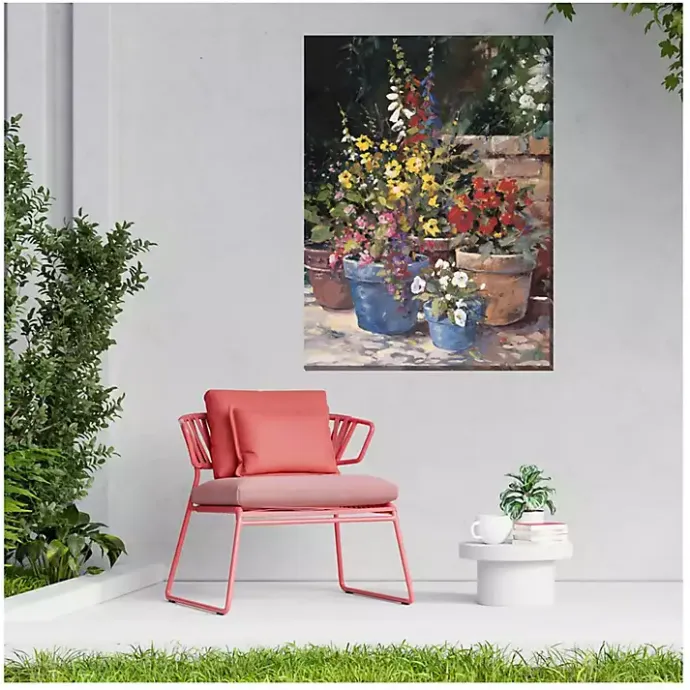 Kirklands Home Potted Flowers Outdoor Canvas Art Print Multi