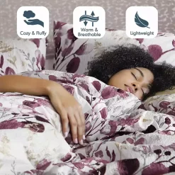 Outlet Kirklands Home Purple Botanical 3-pc. Full/Queen Comforter Set