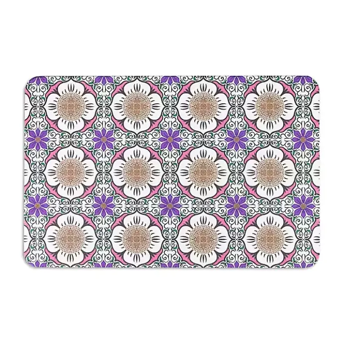 Discount Kirklands Home Purple Flower Stone Bath Mat