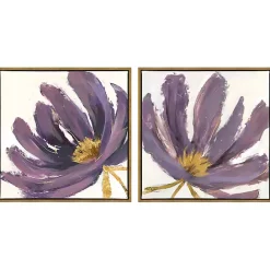 Discount Kirklands Home Pairs Framed Canvas Art Prints, Set of 2 Purple