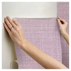 Outlet Kirklands Home Textured Faux Fabric Peel & Stick Wallpaper Purple