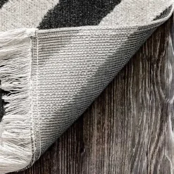Online Kirklands Home Rain Diamond Fringe Indoor/Outdoor Area Rug, 5x8