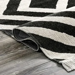 Online Kirklands Home Rain Diamond Fringe Indoor/Outdoor Area Rug, 5x8