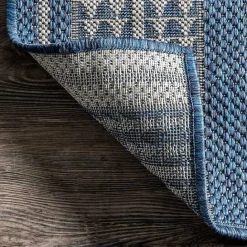 Outlet Kirklands Home Raina Blue Tribal Zig Zag Outdoor Rug, 5x8