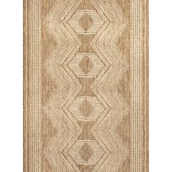 Discount Kirklands Home Raina Tribal Zig Zag Outdoor Rug, 5x8 Brown