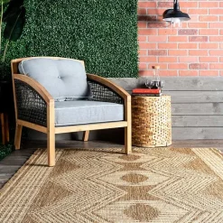 Discount Kirklands Home Raina Tribal Zig Zag Outdoor Rug, 5x8 Brown