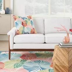Hot Kirklands Home Rainbow Leaves Outdoor Square Throw Pillow Multi