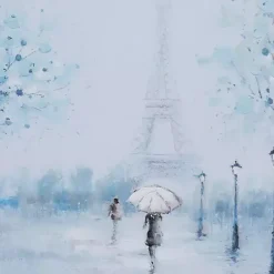 Clearance Kirklands Home Rainy Paris Blues Transitional Framed Wall Art