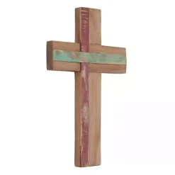 Clearance Kirklands Home Reclaimed Wood Cross Wall Plaque Brown