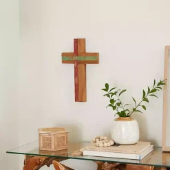 Clearance Kirklands Home Reclaimed Wood Cross Wall Plaque Brown