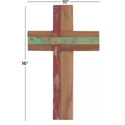 Clearance Kirklands Home Reclaimed Wood Cross Wall Plaque Brown